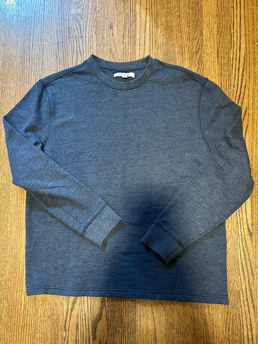 Orvis Men’s Navy Blue Long Sleeve Crewneck Pullover Sweatshirt Small